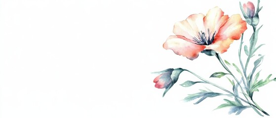 Obraz premium A refined and watercolor flower design showcasing grace