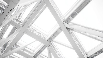 Obraz premium Abstract steel bridge support structure