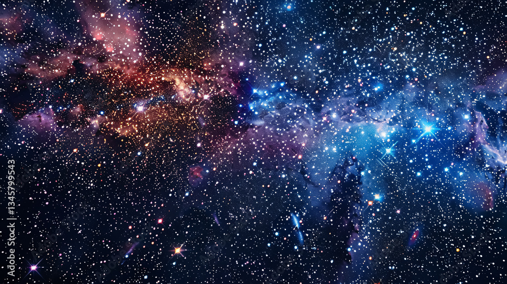 Wall mural stars and galaxy outer space sky night universe black starry background of starfield