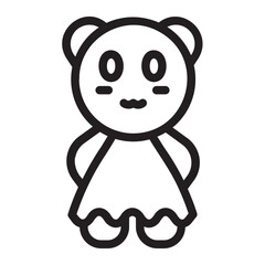 Teddy line icon