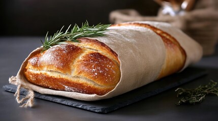 Freshly baked artisanal loaf