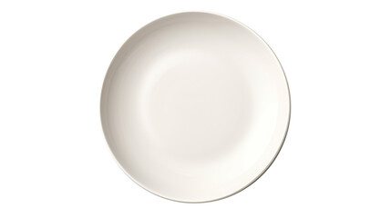 Empty Round Plate for Dining on PNG Transparent Background. Modern Table Setting, Food Presentation
