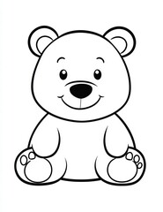 Whimsical Bear: Coloring Page