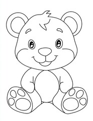 Cute Teddy Bear Coloring Page