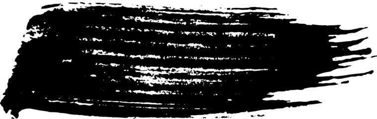 Grunge Brush Stroke Vector Illustration. Hand Drawn Paint Brush Stroke for Ink Paint, Graphic Design, Dirt Elements, Textures. Trendy Dirty Brush