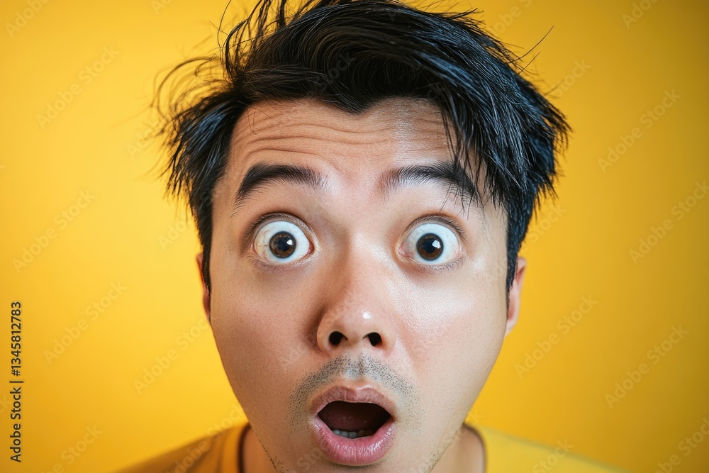 Poster A person with a surprised expression, unknown context