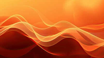 Fototapeta premium Vibrant waves of orange and red intertwine in a mesmerizing pattern showcasing a stunning display of fluid digital art that catches the eye