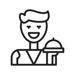 Waiter icon vector image. Suitable for mobile apps, web apps and print media.