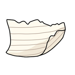 Fototapeta premium Torn Notebook Paper Illustration