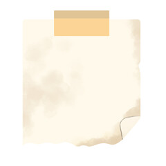 Fototapeta premium folded Paper Note with Sticky Tape