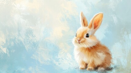This endearing rabbit embodies the joy of Easter with its fluffy fur and bright, inquisitive eyes, bringing a delightful touch to spring celebrations and decorations