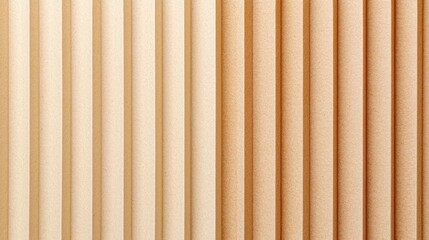 Obraz premium A close-up image showing vertical lines of varying colors, displaying a textured surface with light beige and warm brown tones.