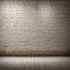 empty room with brick wall