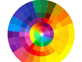 color wheel isolated on white
