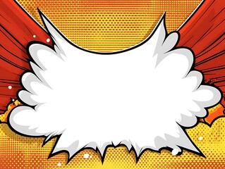Pop Art Speech Bubble Background.