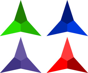 Obraz premium vector set of colorful arrows