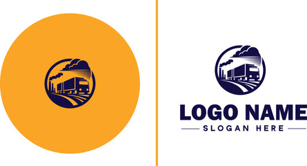 Freight Forwarding icon Cargo logistics Shipping brokerage Transport forwarding flat logo sign symbol editable vector