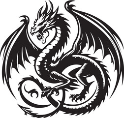 Obraz premium WebMajestic fire-breathing dragon flying over a medieval castle, with glowing eyes and detailed scales in a fantasy setting