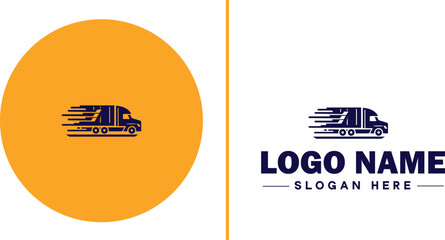 Freight Forwarding icon Cargo logistics Shipping brokerage Transport forwarding flat logo sign symbol editable vector