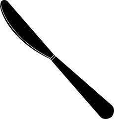 Table knife silhouette vector