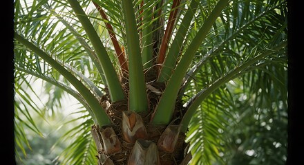 palm trees in the jungle