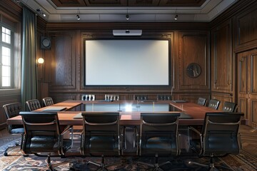 Ultra Quality Image of Conference Room with Televisions for Presentations
