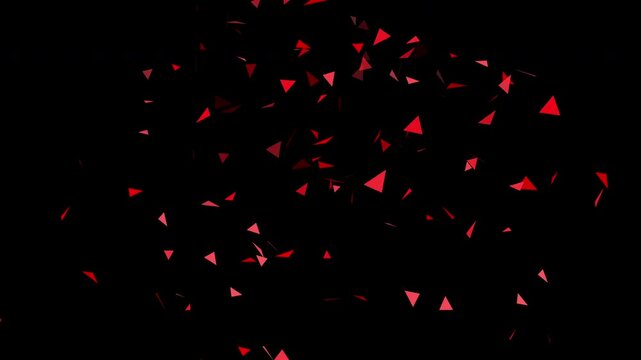 Particle Effects Red Fall In Black Background Motion Graphics