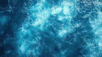 Fototapeta premium Azure ocean waves, top-down view