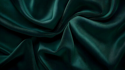 Obraz premium Deep Green Draped Fabric Texture