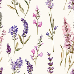 Fototapeta premium seamless pattern with lavender