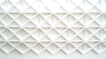 Fototapeta premium Abstract geometric pattern, white triangular wall, architectural design, interior decor, background element