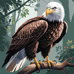 A hunting eagle
