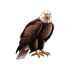bald eagle isolated on white