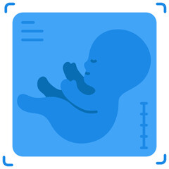 Ultrasound showing baby image vector illustration