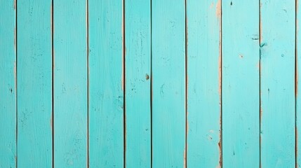 Fototapeta premium Vibrant aqua wooden planks background studio texture image bright environment close-up view