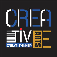 creative arts design typography vector illustration