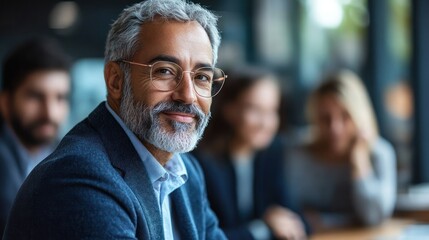 Obraz premium Portrait of a Confident and Successful Middle-Aged Businessman