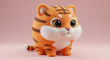 Fototapeta premium cute tiger squishy doll
