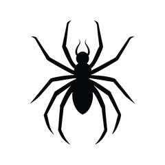 Simple Black Silhouette of a Spider