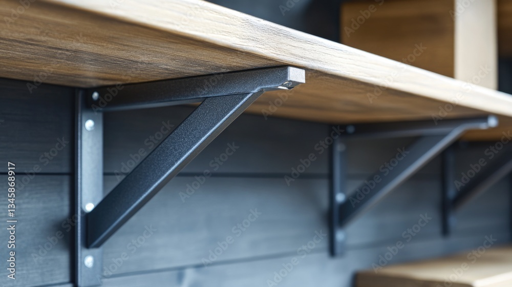 Aufkleber A detailed view of a shelf on a wall with various items displayed
