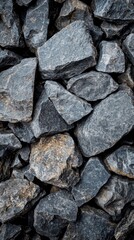 A pile of rocks in a natural landscape setting