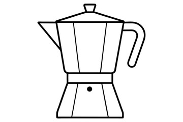 coffee maker line art silhouette vector illustration