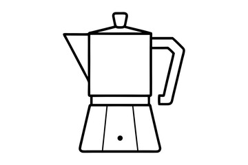 coffee maker line art silhouette vector illustration