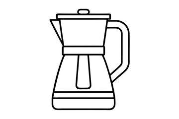 coffee maker line art silhouette vector illustration
