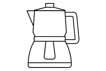 coffee maker line art silhouette vector illustration