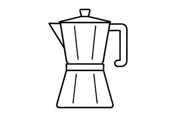 coffee maker line art silhouette vector illustration