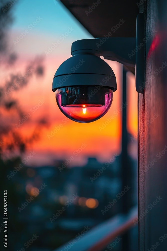 Poster A close-up shot of a light fixture on a building, suitable for use in architectural or urban design images
