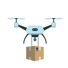 Drone Delivering Package Illustration