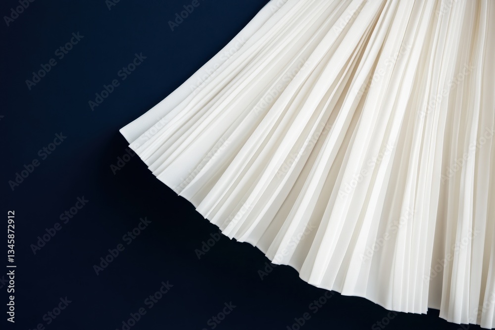 Poster Pleated fabric draping elegantly against a dark background showcasing texture and movement