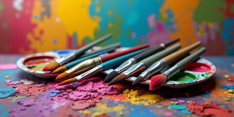 Obraz premium Artistic tools for creative expression